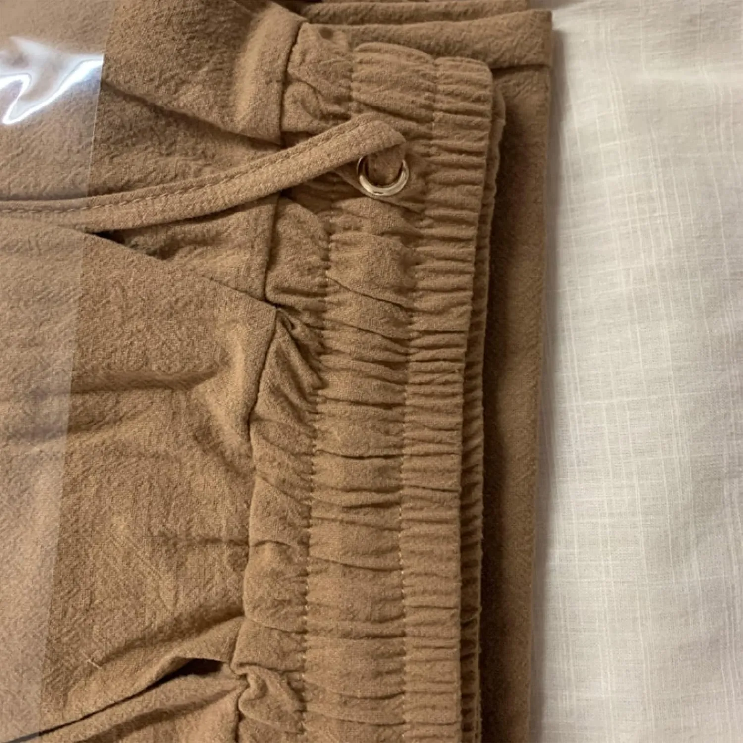 2023 Womens Drawstring Cotton Linen Long Pants Loose Elastic Waisted Colour Pure Casual Summer Palazzo Lounge Trousers