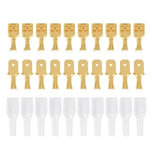 270pcs Insulated Male Female Wire Connector 2.8 4.8 6.3mm Electrical Crimp Terminals Termin Spade Connectors Assorted