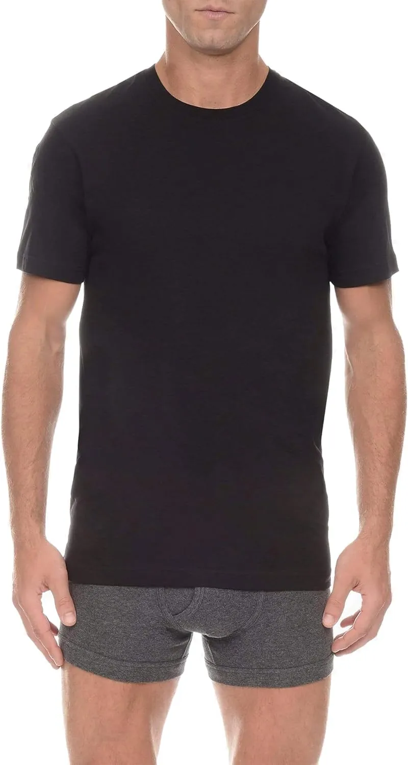 2(X)IST Mens Essential Cotton Crew Neck T-Shirt 3-Pack