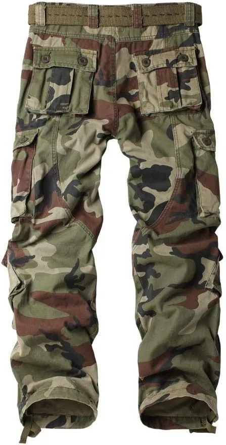 AKARMY Womens Cargo Pants with Pockets Outdoor Casual Ripstop Camo Military Combat Construction Work Pants