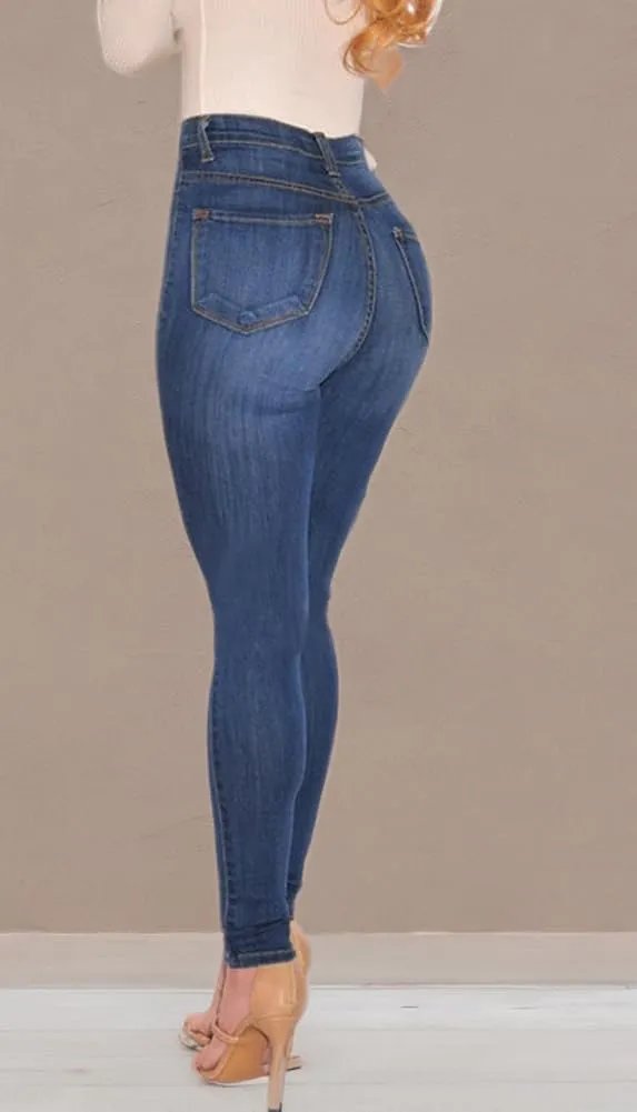AMRSPENG Women's High Waisted Jeans for Women Ripped Stretch Skinny Butt Lifting Jeans Distressed Jeans Pants