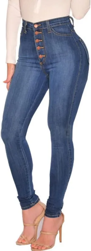 AMRSPENG Women's High Waisted Jeans for Women Ripped Stretch Skinny Butt Lifting Jeans Distressed Jeans Pants