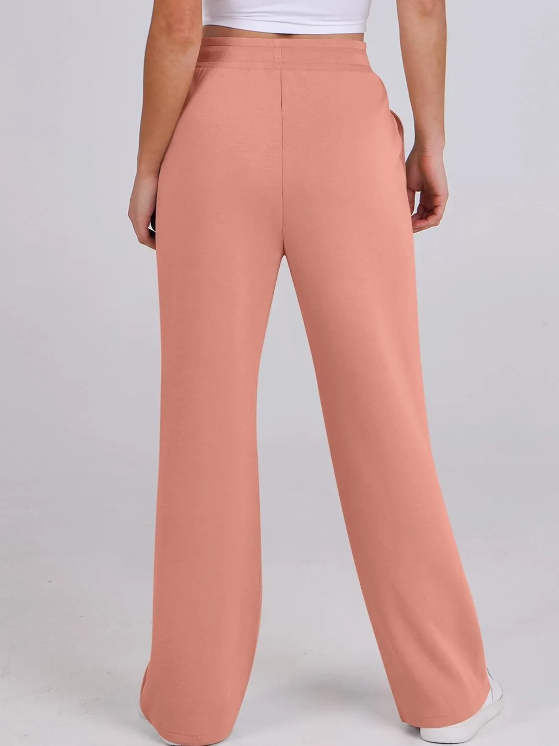 ANRABESS Women's Wide Leg Sweatpants High Waist Baggy Flared Pants Drawstring Athletic Joggers Sweat Pants