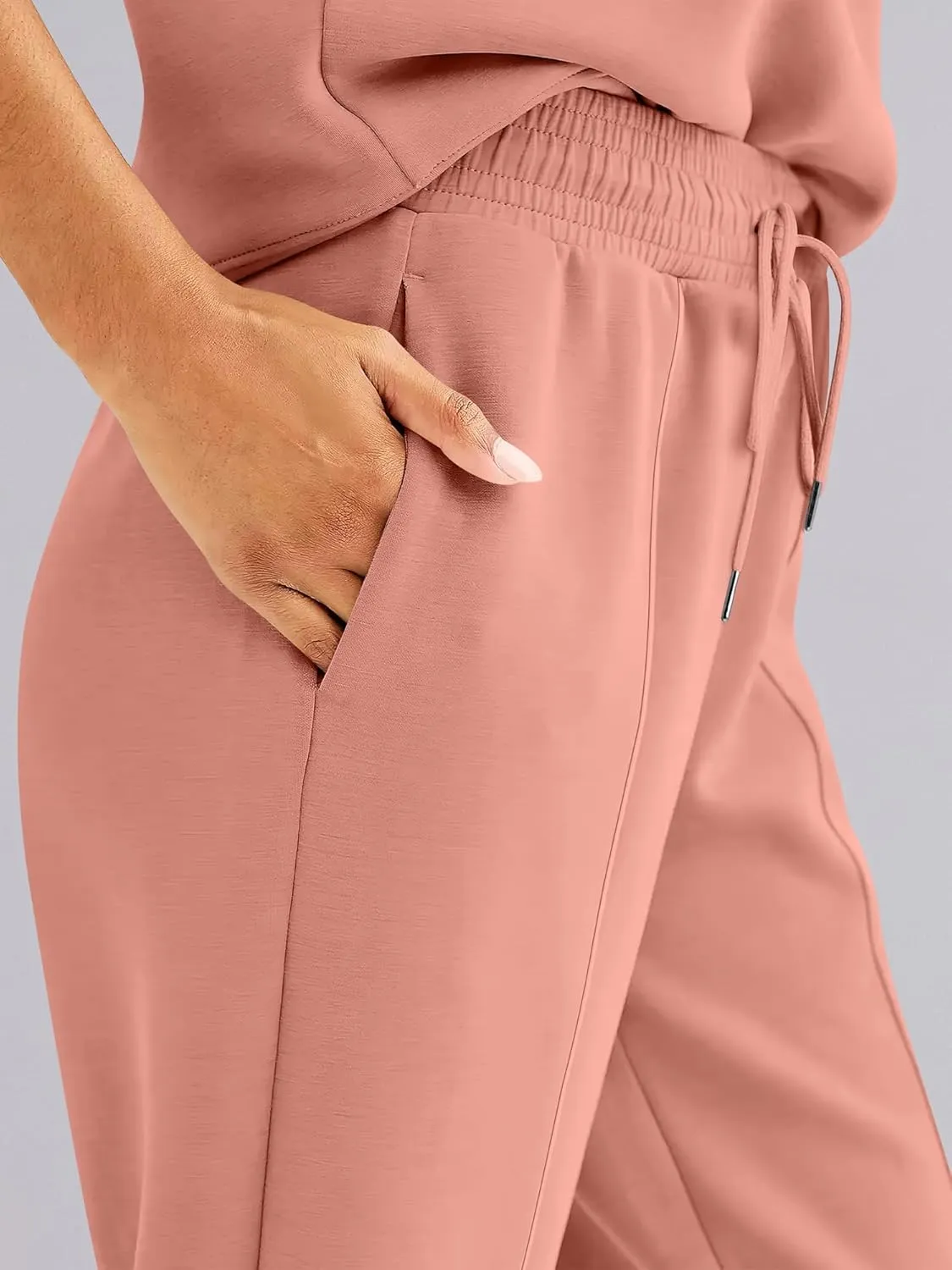 ANRABESS Women's Wide Leg Sweatpants High Waist Baggy Flared Pants Drawstring Athletic Joggers Sweat Pants