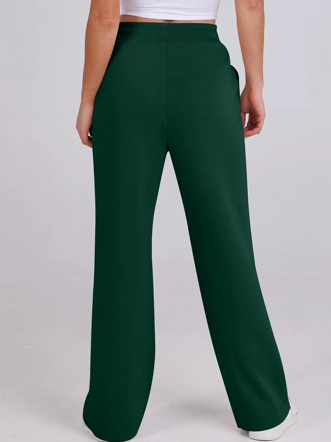 ANRABESS Women's Wide Leg Sweatpants High Waist Baggy Flared Pants Drawstring Athletic Joggers Sweat Pants
