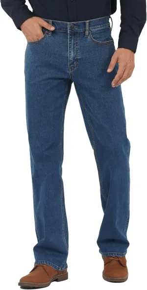 APUOR Men's Straight Leg Stretch Jeans Relaxed Fit Work Jeans Athletic Fit Loose Pants