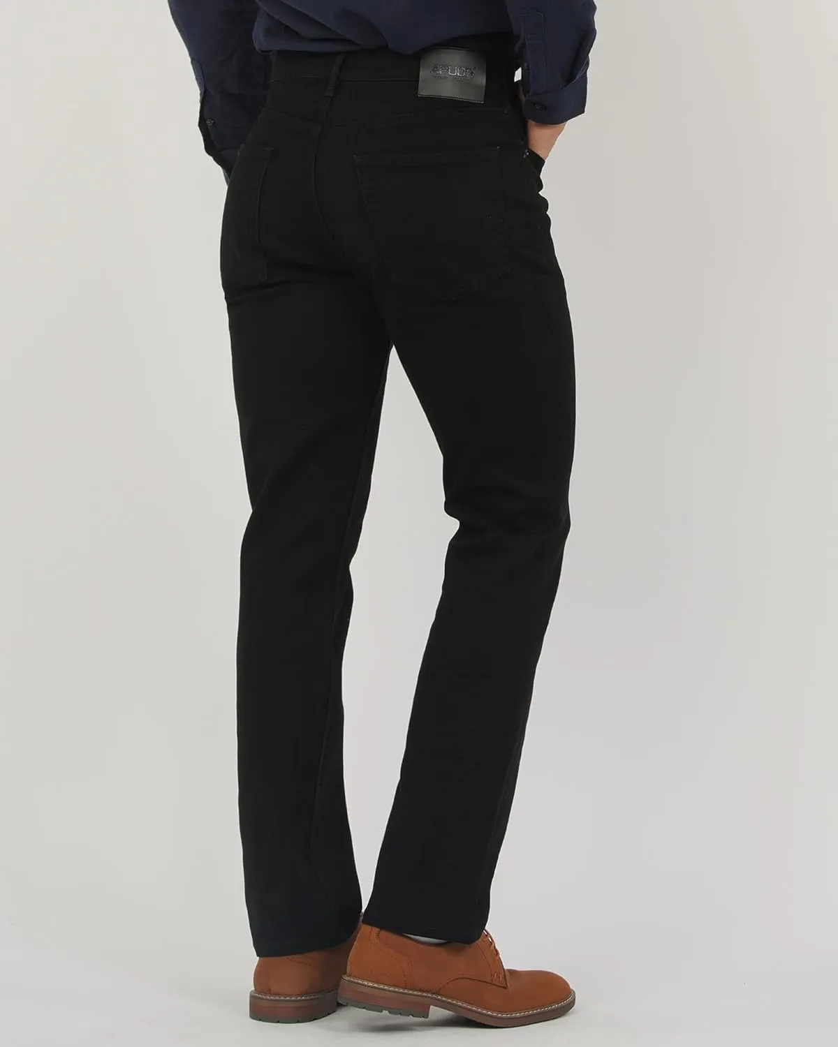 APUOR Regular Fit Stretch Jeans for Men Straight Leg Work Jeans Men's Comfy Casual Pants