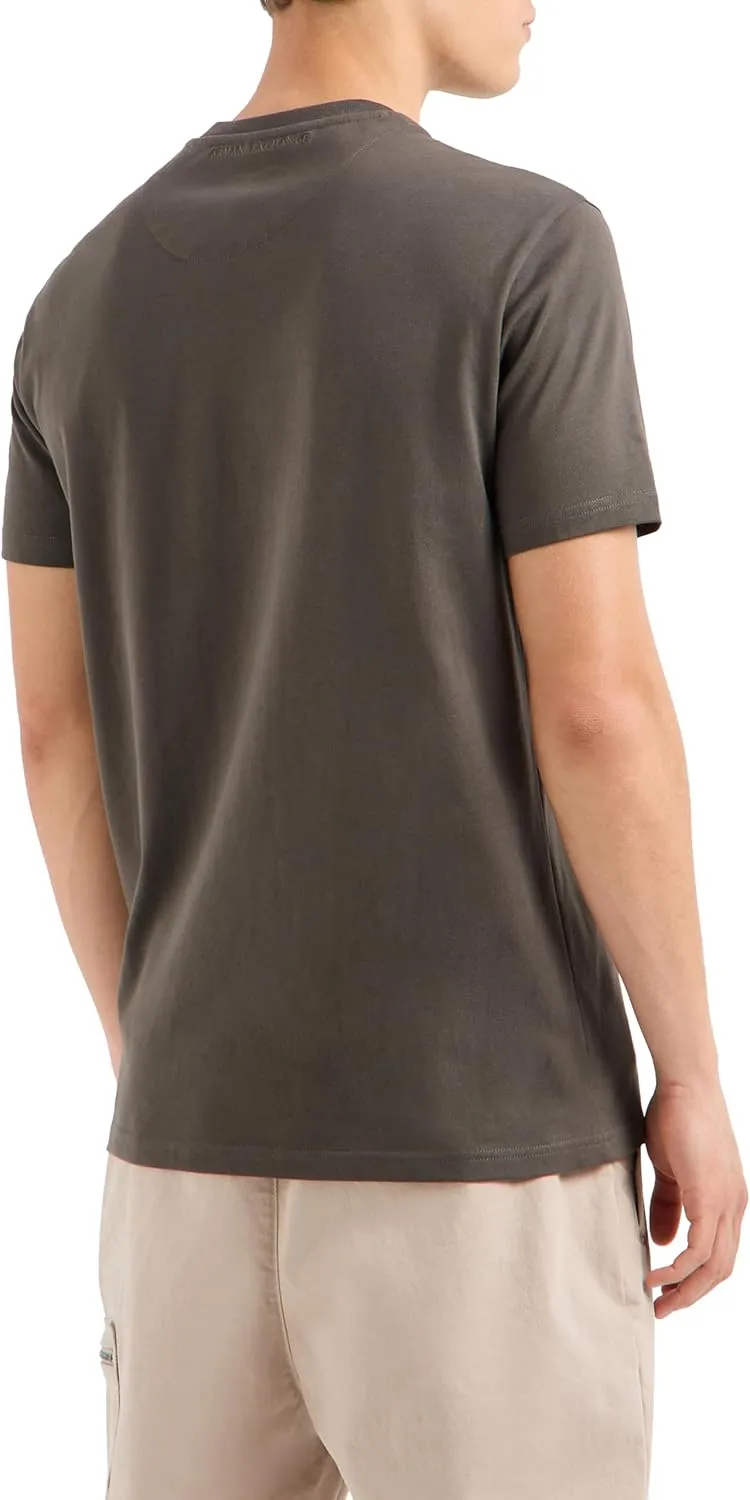 Armani Exchange Men's Large Embroidered Eagle Regular Fit Cotton Jersey