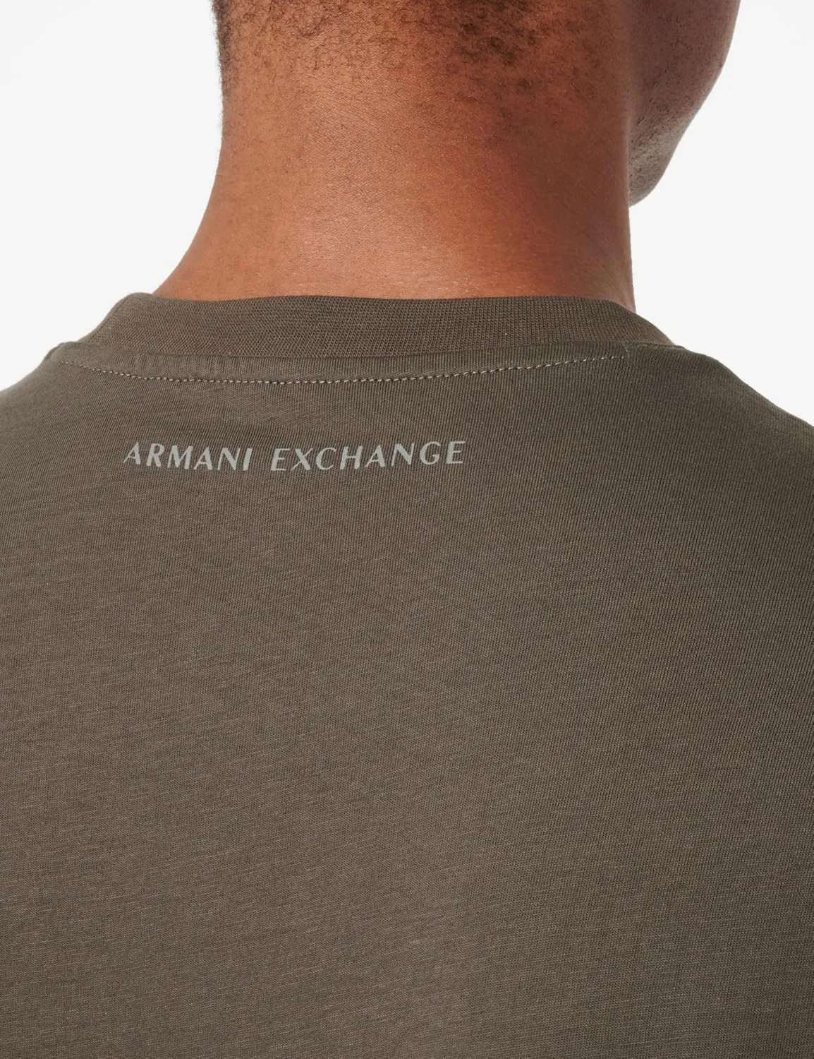 Armani Exchange Men's Large Embroidered Eagle Regular Fit Cotton Jersey