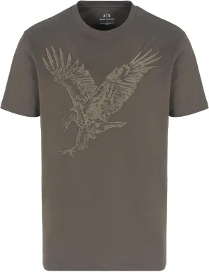 Armani Exchange Men's Large Embroidered Eagle Regular Fit Cotton Jersey
