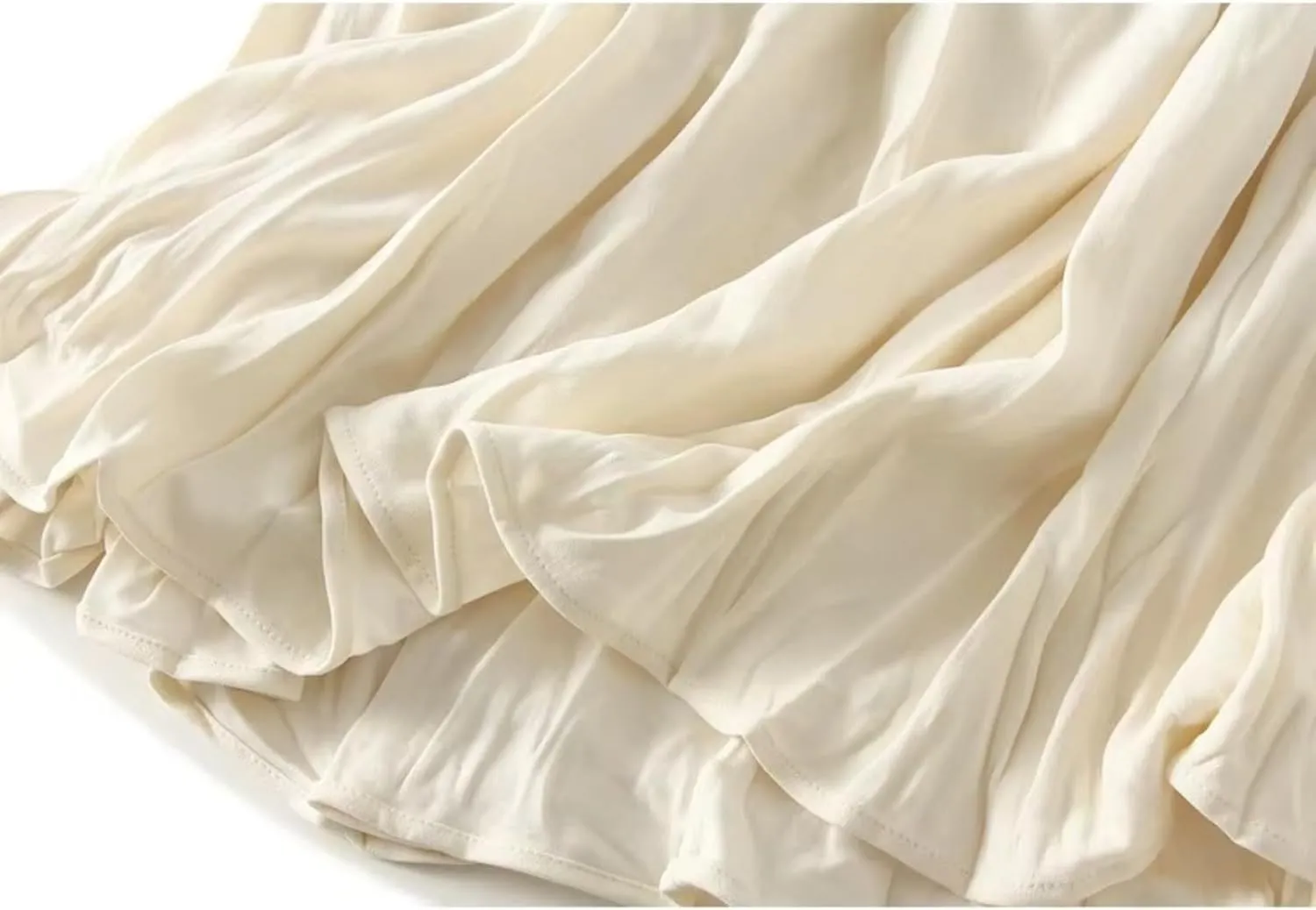 Autumn Winter Midi Long Pleated Skirt Women High Waist Skirt Female All-Match Skirt