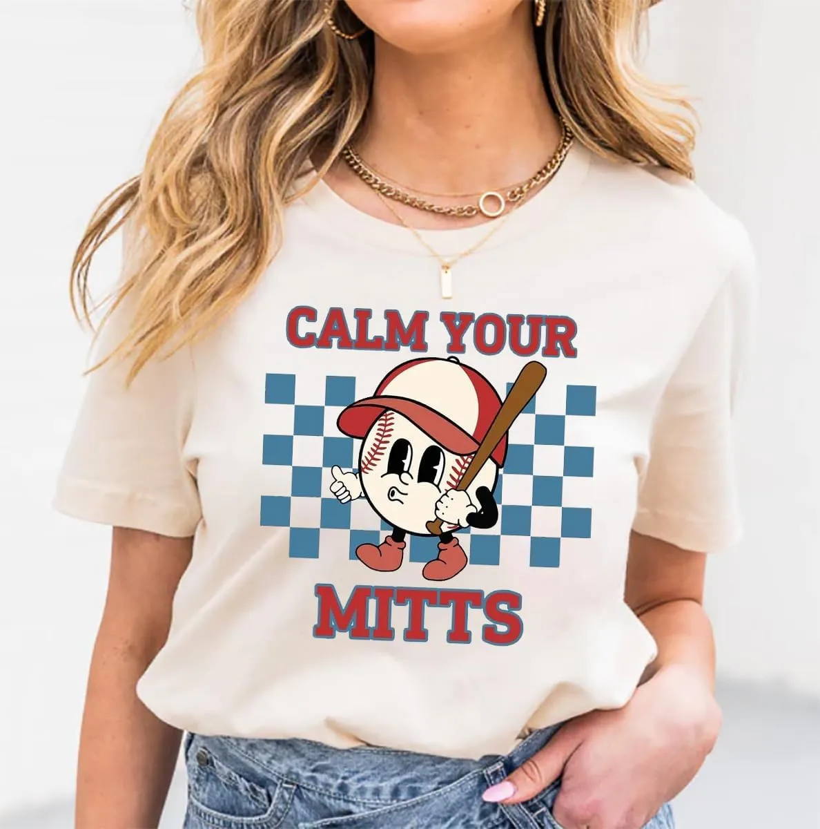 Baseball Game Day Tshirt Women Funny Letter Print Baseball Mom Shirt Vintage Graphic Tee Casual Short Sleeve Tops
