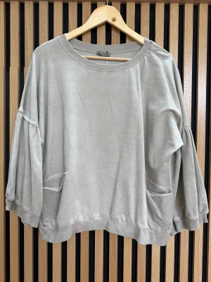 Bea Sweatshirt - Taupe Vintage Wash
