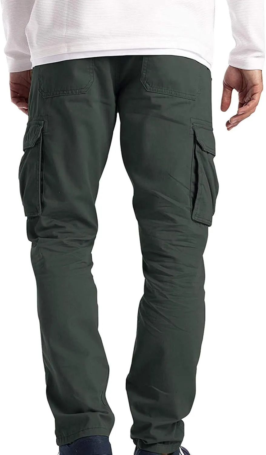 Big and Tall Sweatpants for Men Pocket Full Pants Elastic Waist Trousers Mens Business Casual Pants Work Sports Cargo