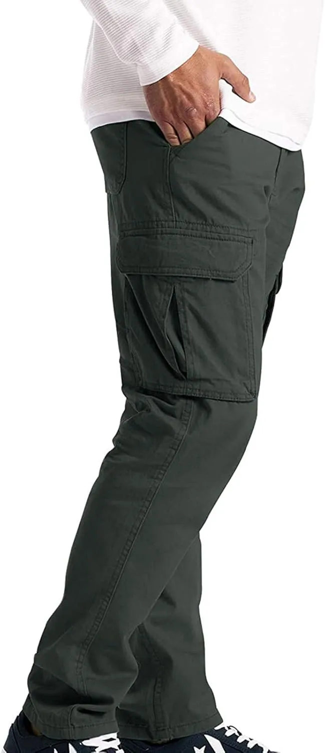 Big and Tall Sweatpants for Men Pocket Full Pants Elastic Waist Trousers Mens Business Casual Pants Work Sports Cargo