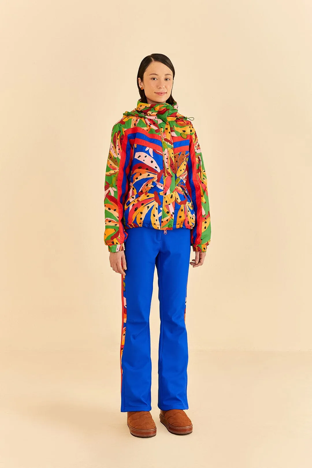 Blue Colorful Bananas Ski Jacket