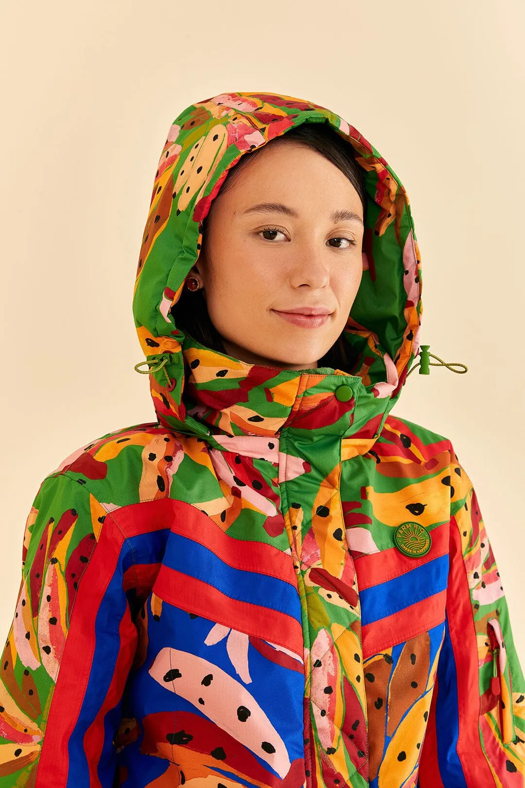 Blue Colorful Bananas Ski Jacket
