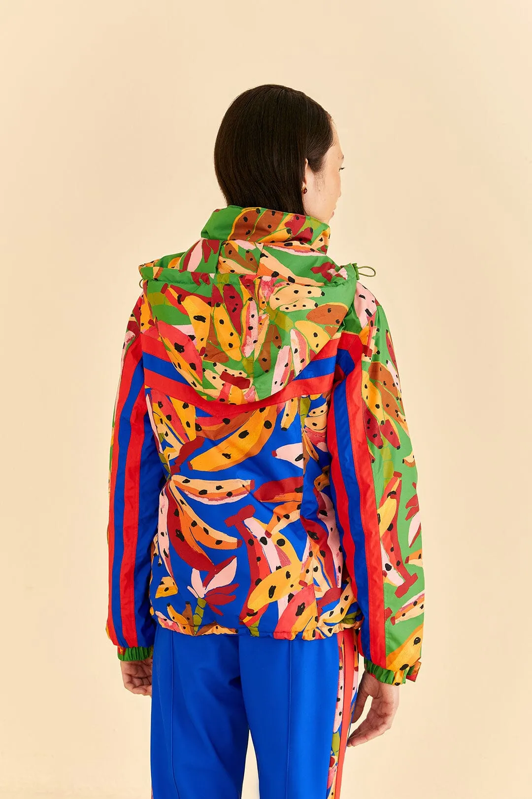 Blue Colorful Bananas Ski Jacket