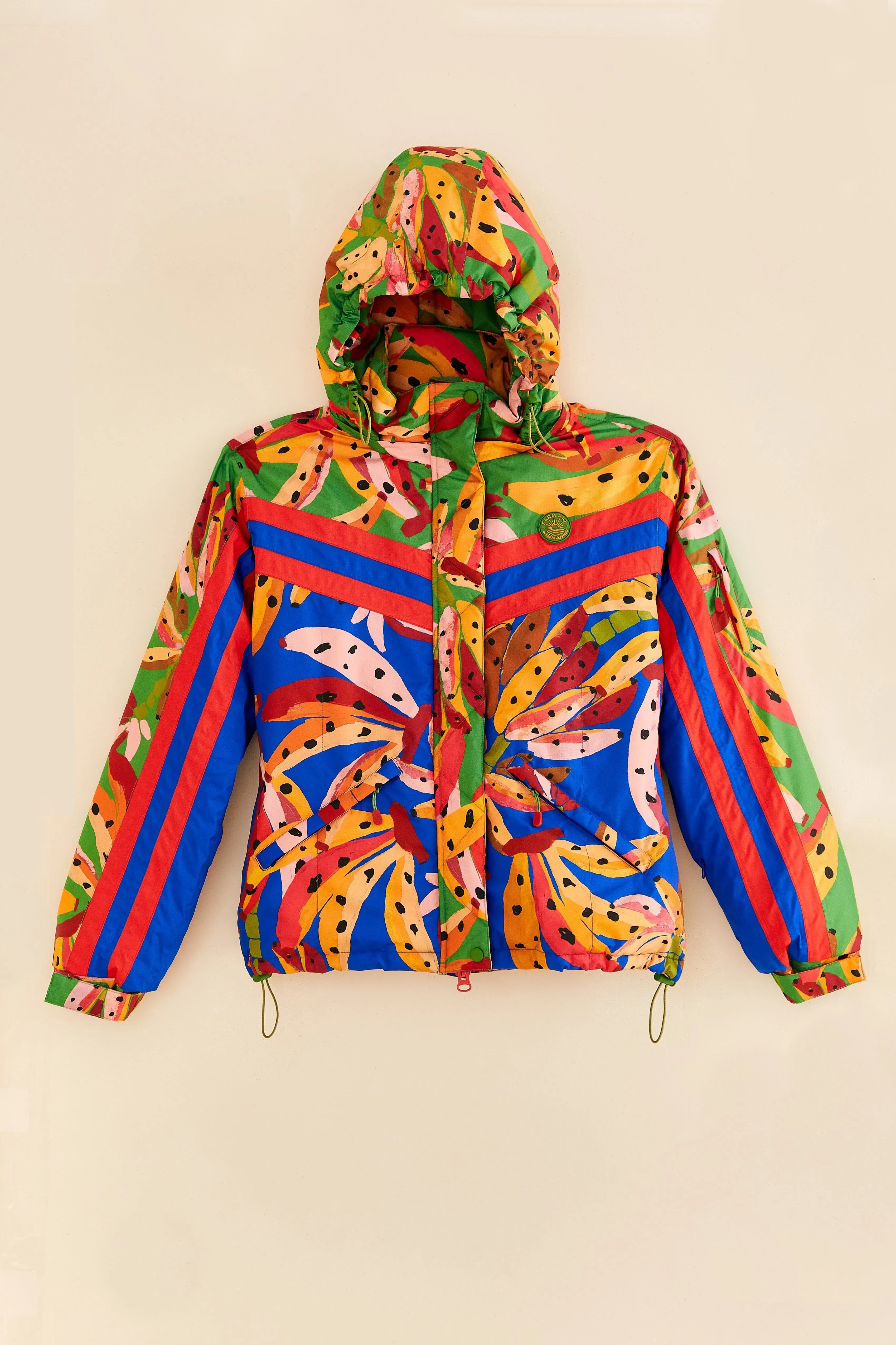 Blue Colorful Bananas Ski Jacket