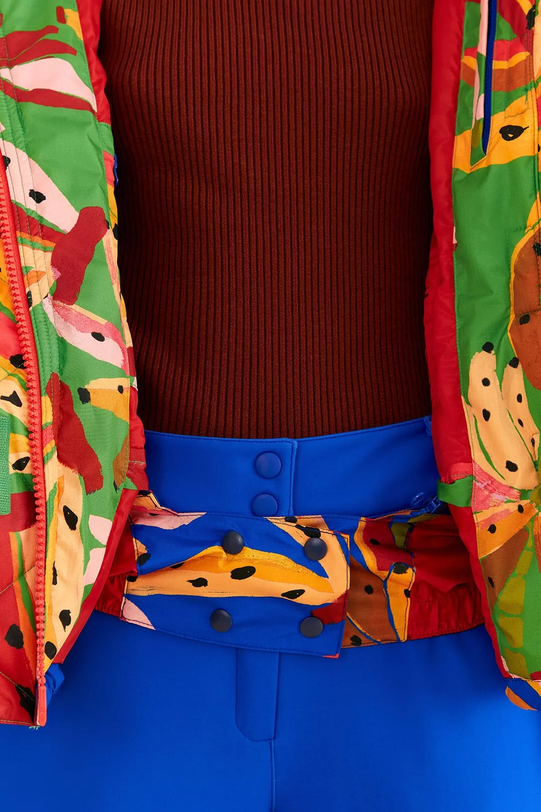 Blue Colorful Bananas Ski Jacket