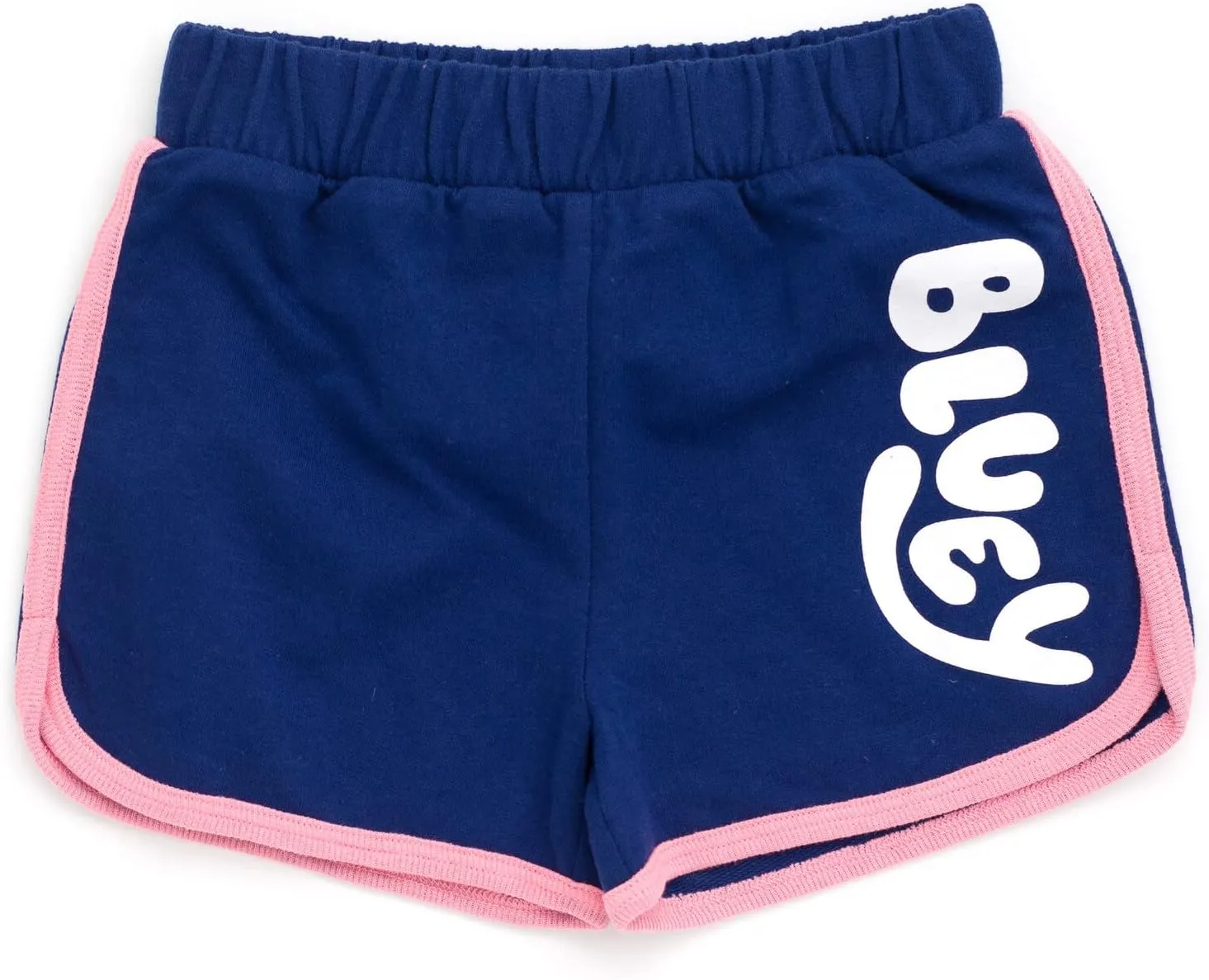 Bluey Girls T-Shirt and French Terry Dolphin Shorts Outfit Set Toddler to Big Kid Sizes (2T - 10-12)