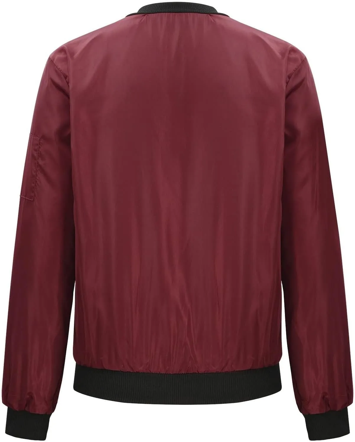 Bomber Jacket Coats for Women Causal Zip Up Long Sleeve Stand Collar Jackets 2024 Fall Lightweight Outerwear