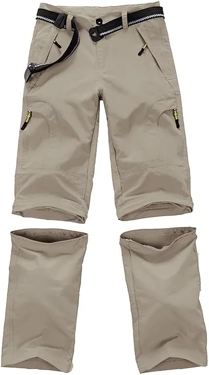 Boys Cargo Pants Kids' Hiking Quick Dry Lightweight Convertible Youth Waterproof Outdoor Camping Fishing Scout Pants