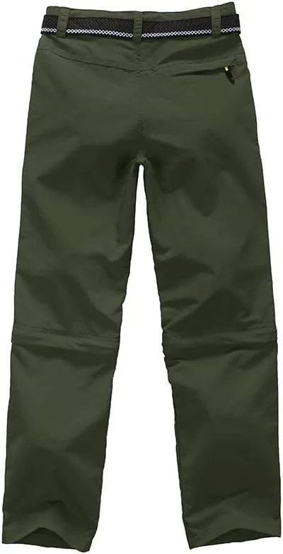 Boys Cargo Pants Kids' Hiking Quick Dry Lightweight Convertible Youth Waterproof Outdoor Camping Fishing Scout Pants