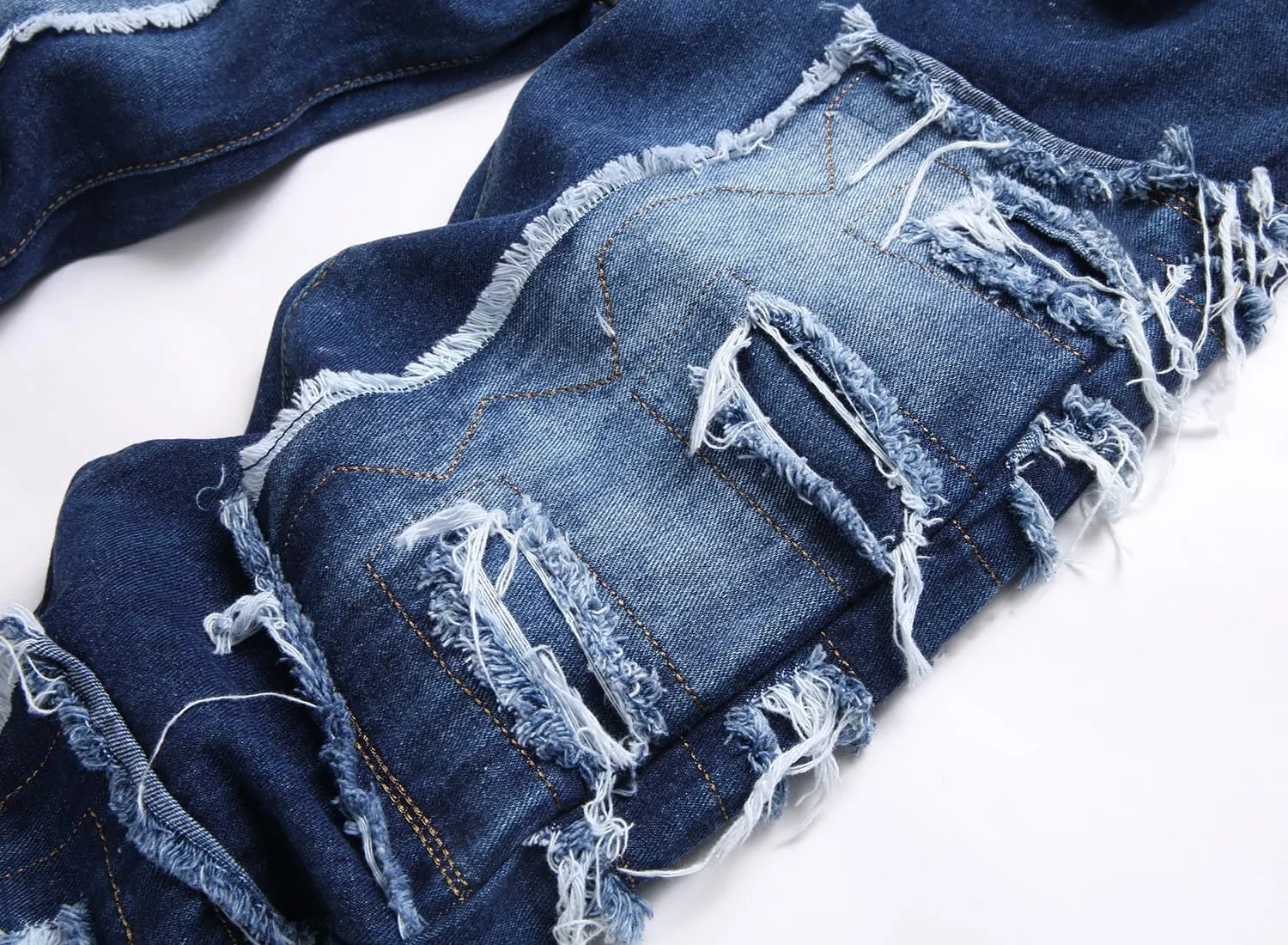 Boy's Stacked Jeans Skinny Fit Ripped Destroyed Distressed Fashion Comfy Denim Jeans Pants
