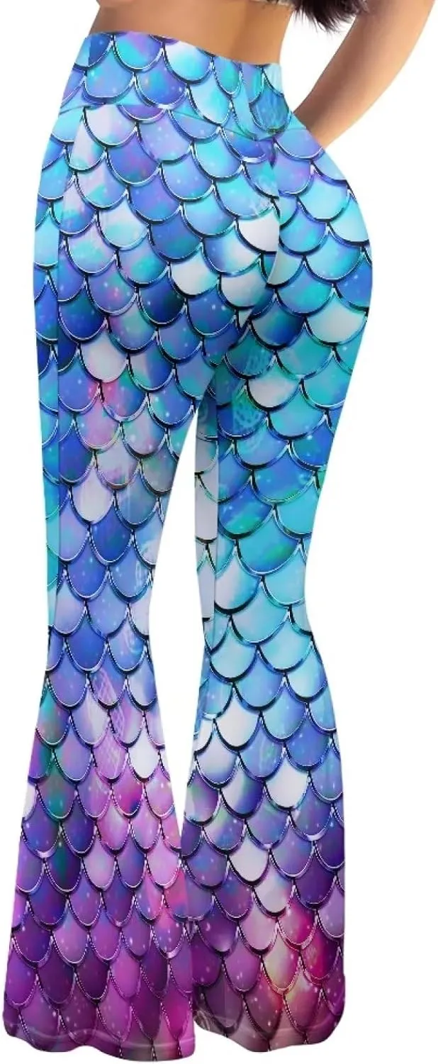Bulopur Women High Waisted Yoga Flare Pants Bootcut Leggings Pants Workout Trousers Wide Leg Sweatpants