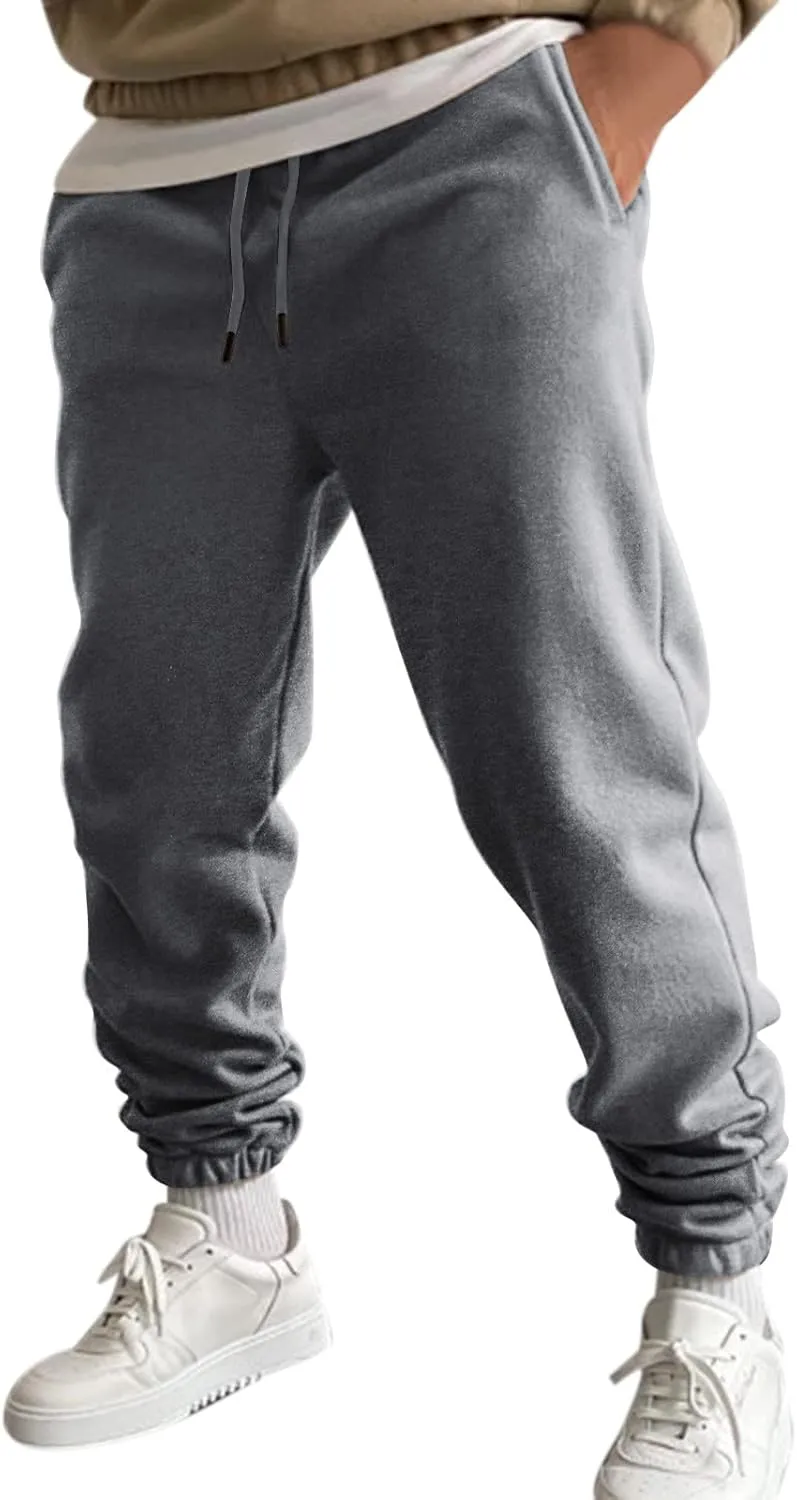 Cargo Sweatpants for Men Big and Tall Gym Sweatpants Men's Cargo Pants with Pockets Cotton Sweatpants Casual Athletic