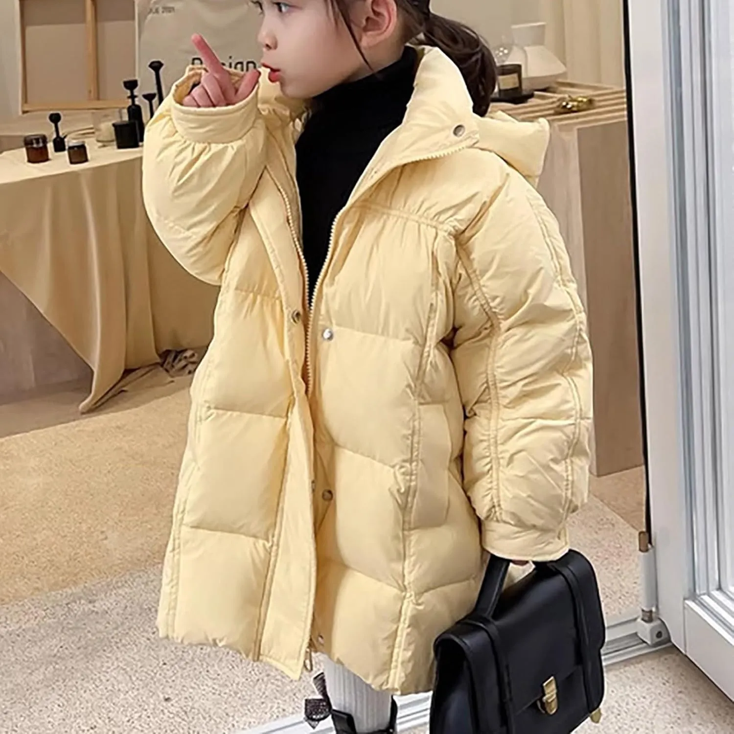 Cat And Coat for Boys Boys Winter Warm Thick Solid Cotton Long Sleeve Padded Jacket Coat Clothes