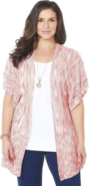 Catherines Women's Plus Size Crochet Cardigan