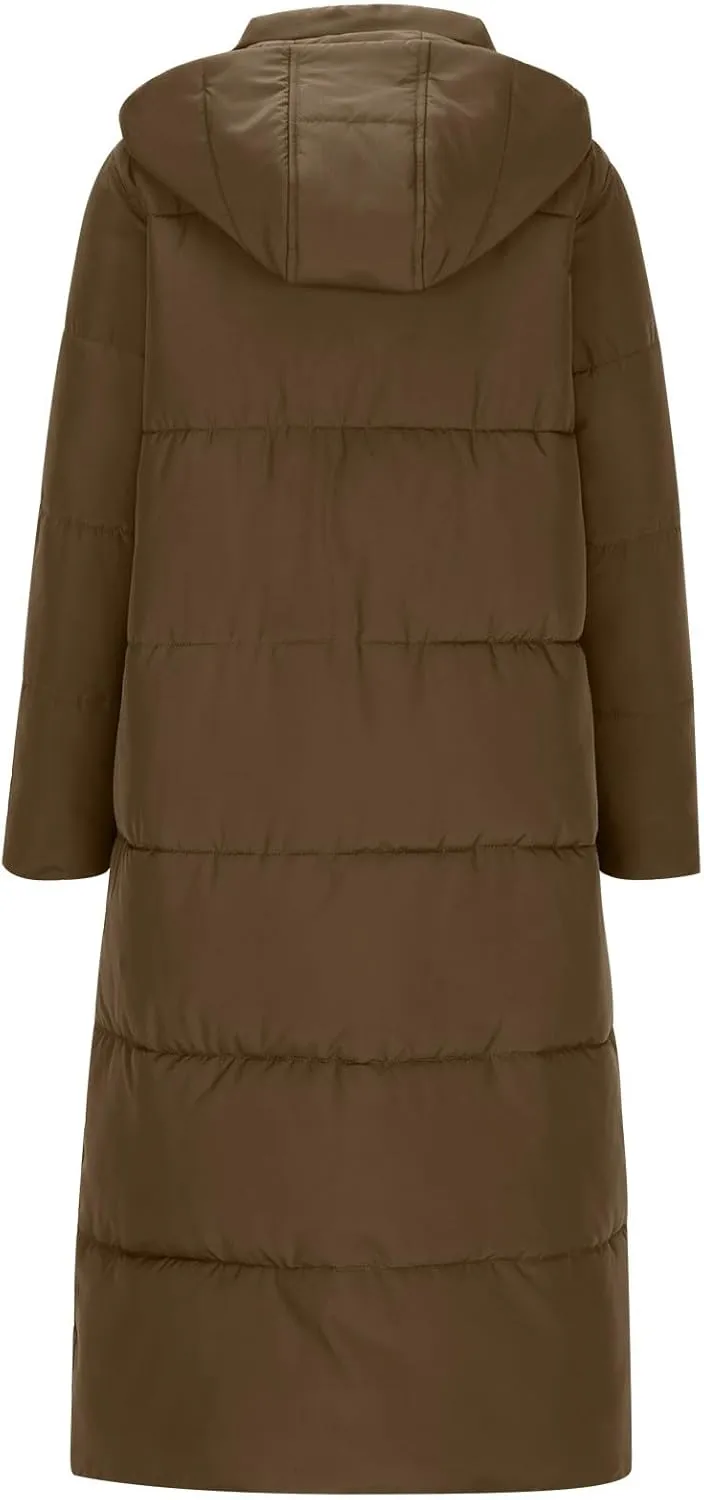 Ceboyel Long Winter Coats for Women 2024 Puffer Jackets Hooded Thickened Down Coat Trendy Ladies Outerwear Clothes With Hood