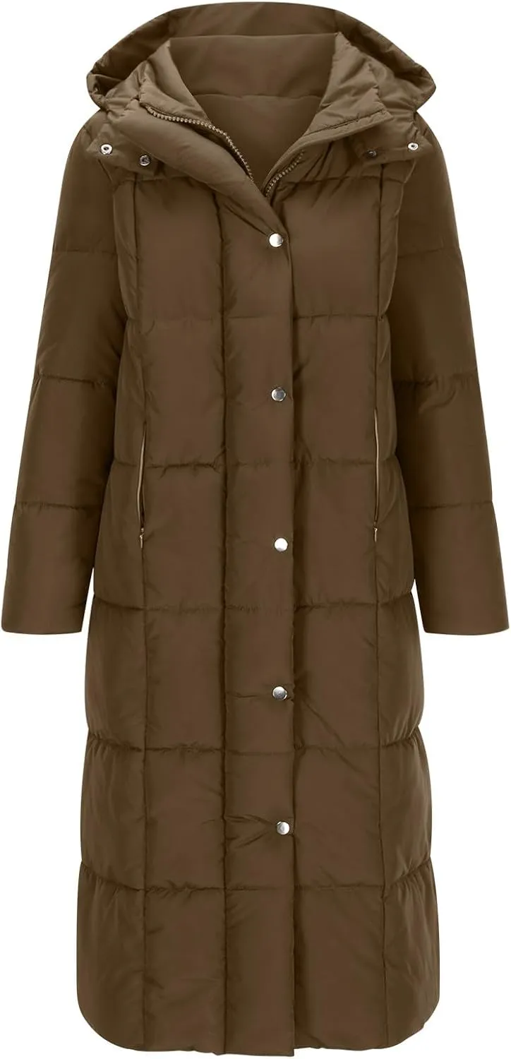 Ceboyel Long Winter Coats for Women 2024 Puffer Jackets Hooded Thickened Down Coat Trendy Ladies Outerwear Clothes With Hood
