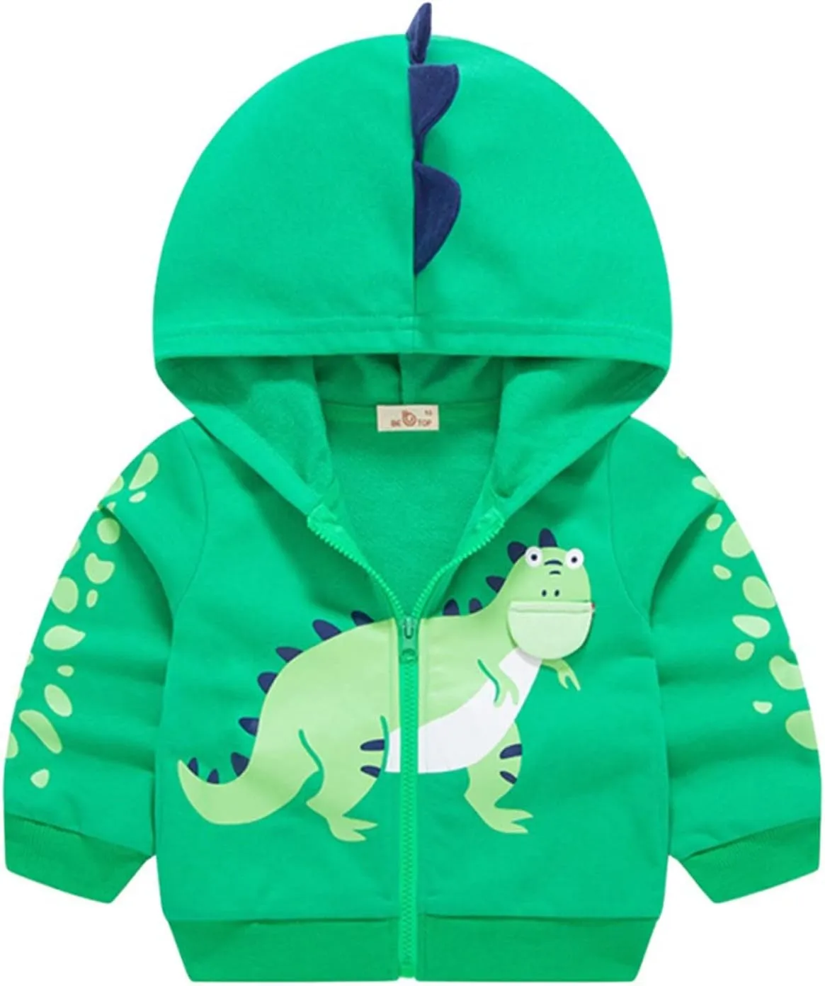 Children's Padded Coat Kids Toddler Baby Girls Boys Autumn Winter Dinosaur Print Cotton Hooded Coats Toddler Boy Winter
