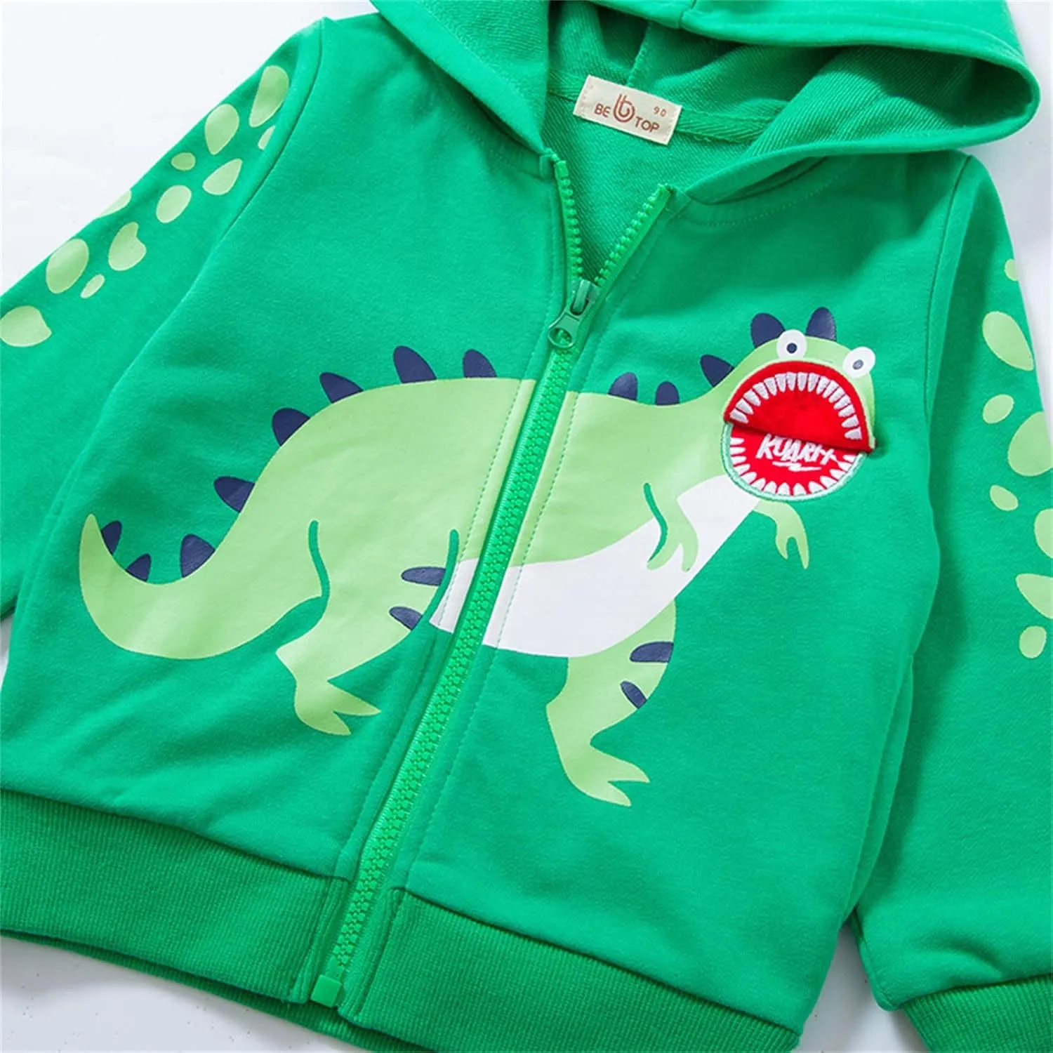 Children's Padded Coat Kids Toddler Baby Girls Boys Autumn Winter Dinosaur Print Cotton Hooded Coats Toddler Boy Winter