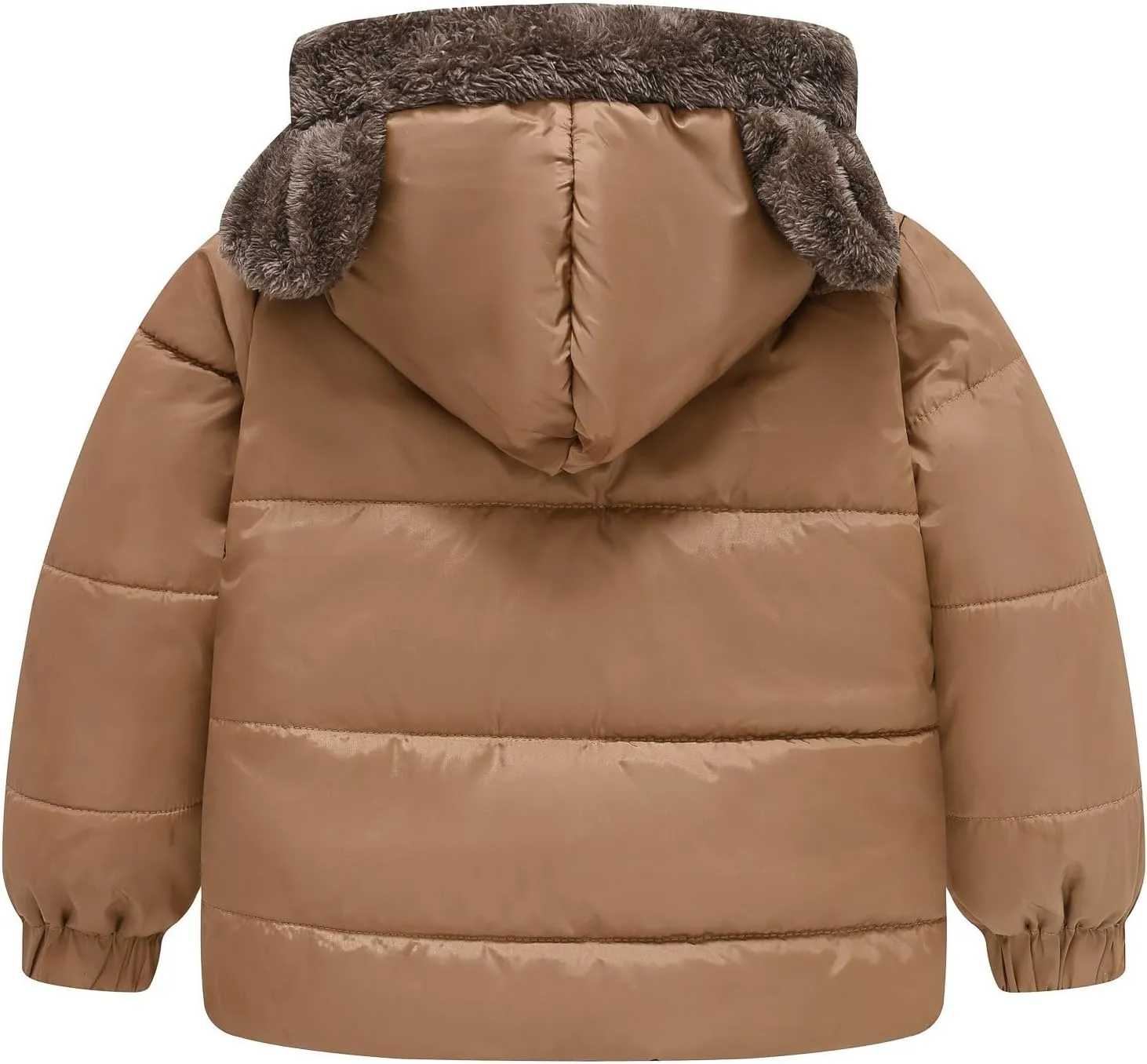 Coattail Jacket Boys Boys and Girls Middle Children Solid Color Ears Cute Pocket Short Cotton Padded Kids Anorak