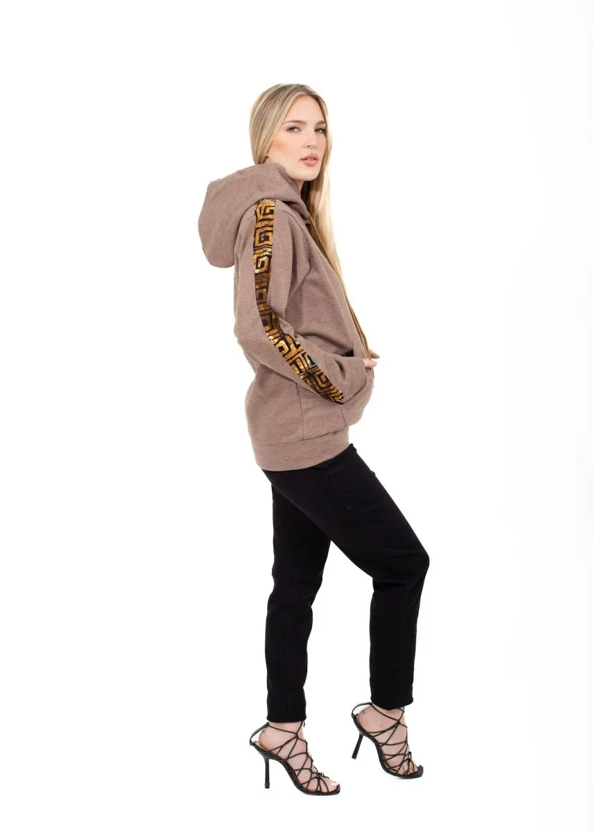 Coffee Brown Color Handmade Hoodie for Women -By Smooth Visage