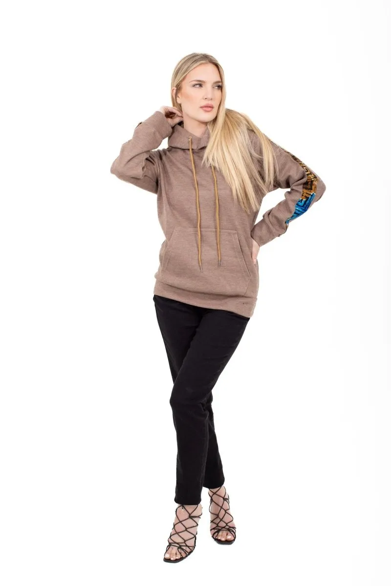 Coffee Brown Color Handmade Hoodie for Women -By Smooth Visage