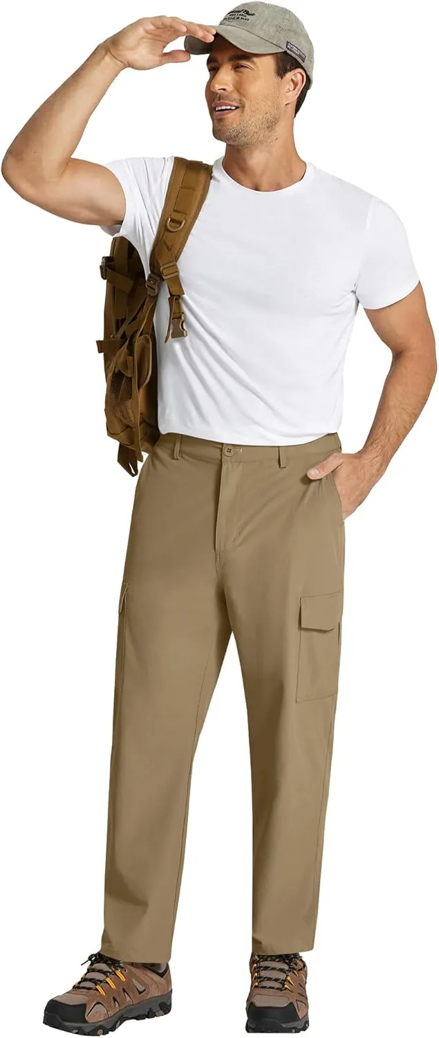 COOFANDY Men's Casual Pants Lightweight Hiking Cargo Pants Stretch Outdoor Work Pant with Multi Pockets