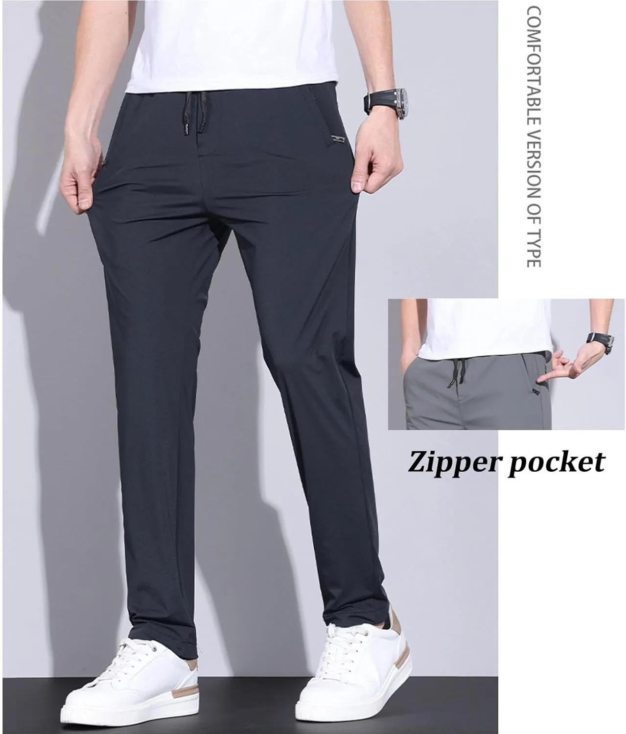 Dandyflex Mens Women Pants, Easeflexor - Unisex Ultra Stretch Quick Drying Pants, Breathable Casual Active Slacks