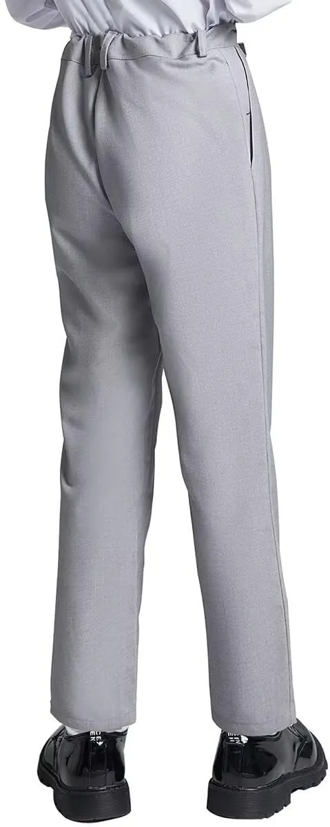 DHTS Boys Dress Pants (Size 2-20 Years) Slim Fit Uniform Pants for Toddler & Teens