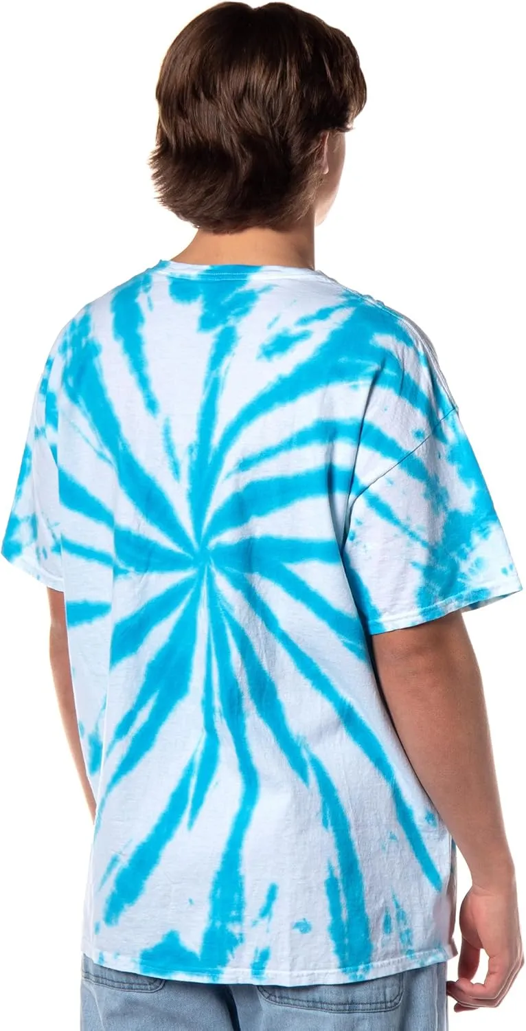 Disney Donald Duck Men's Angry Walk Spiral Tie-Dye Design Adult Short Sleeve Crewneck T-Shirt