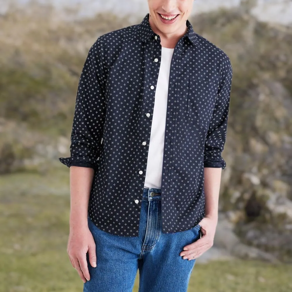 DOCKERS Men's Slim Fit Long Sleeve Casual Shirt