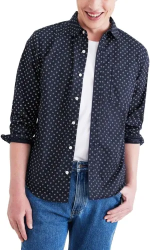 DOCKERS Men's Slim Fit Long Sleeve Casual Shirt