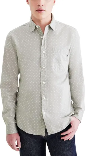 DOCKERS Men's Slim Fit Long Sleeve Casual Shirt