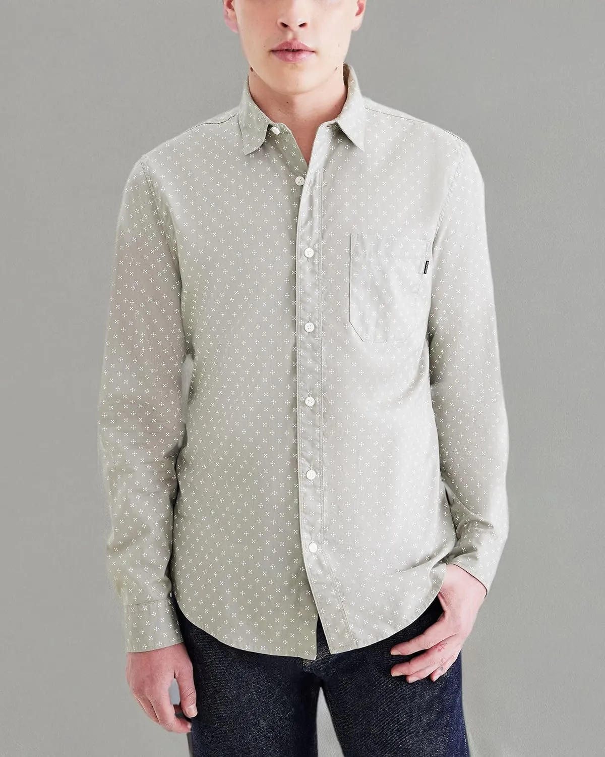 DOCKERS Men's Slim Fit Long Sleeve Casual Shirt