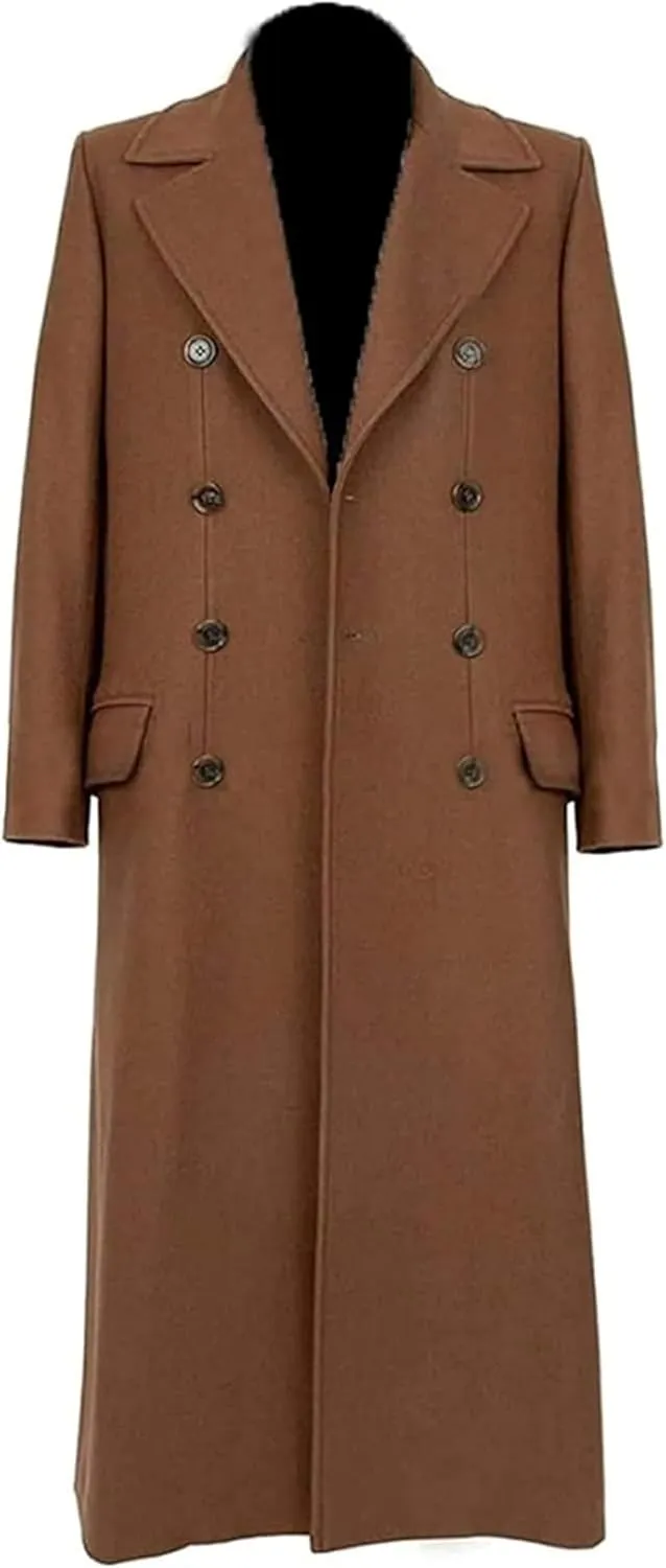 Doctor 12th Velvet Coat Peter Cosplay Long Wool Costume Coat Time Traveller Costume