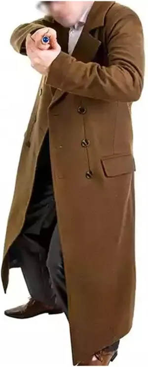 Doctor 12th Velvet Coat Peter Cosplay Long Wool Costume Coat Time Traveller Costume